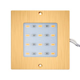 Square Ultrathin Cabinet Gold Puck Light Surface Mount 12V 5W VBUN-S50-12V