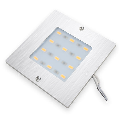 Square Ultrathin Cabinet Puck Light Surface Mount 12V 5W Silver Grey VBUN-S50-12V