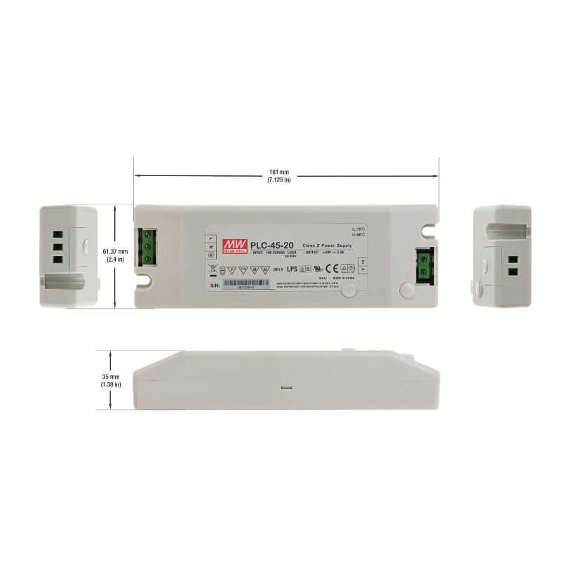 Mean Well PLC-45-20 Non-Dimmable LED Driver 45W