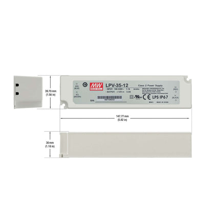 Mean Well LPV-35-12 LED Driver - 12V 3A 35W