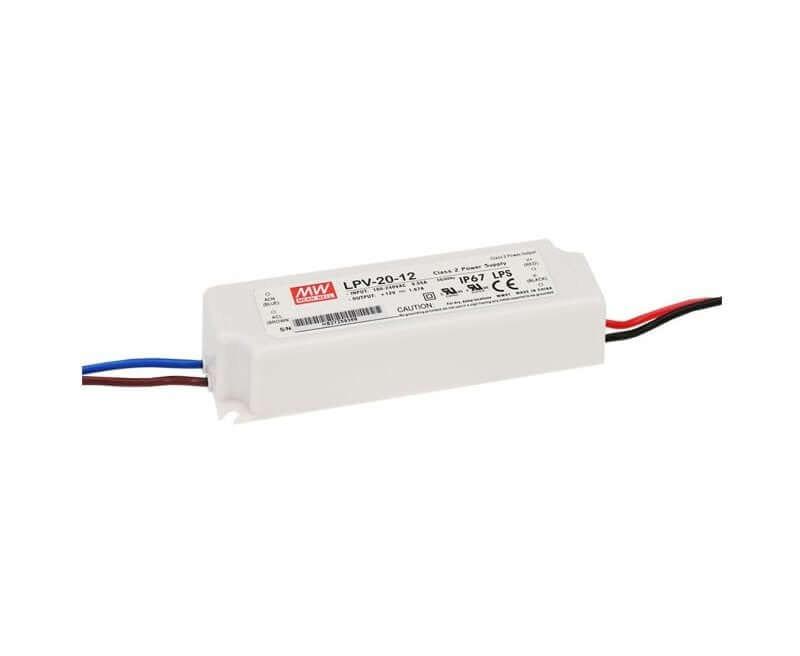 Mean Well LPV-20-12 LED Driver - 12V 20W Waterproof