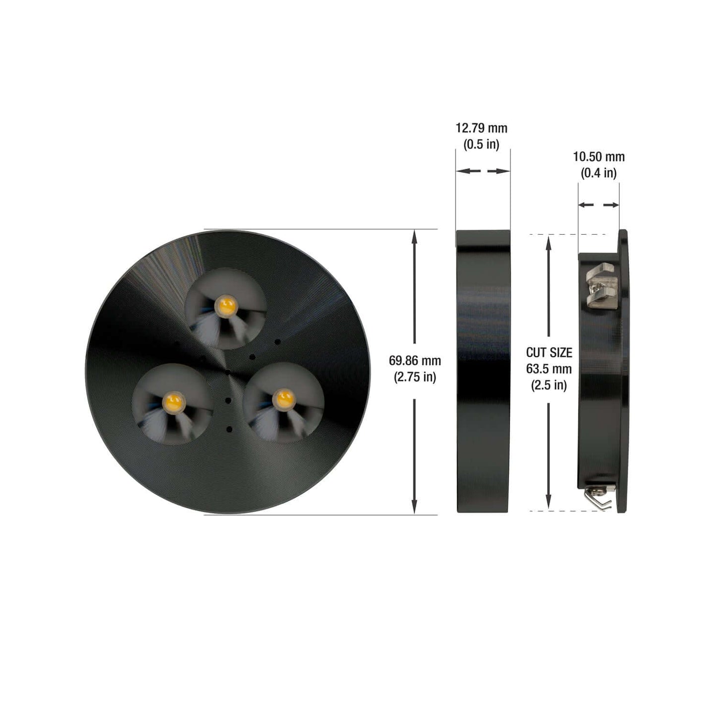 RD15 2.5" Round Under Cabinet Lights - Warm & Natural White