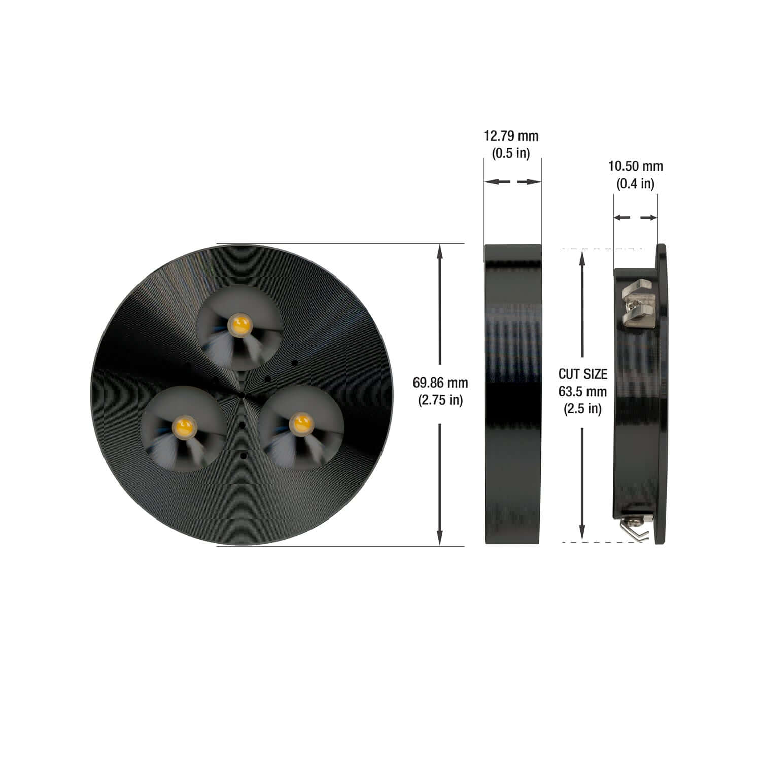 RD15 2.5" Round Under Cabinet Lights - Warm & Natural White