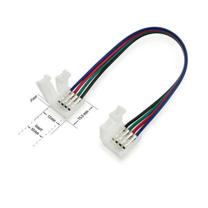 Solderless RGB LED Strip Connector - 10mm Quick Connect