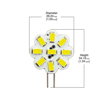 G4 9SMD 5630 LED Light Bulb 200Lm 6000K Cool White