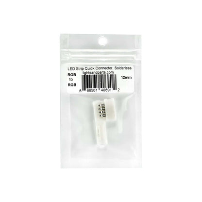 RGB to RGB LED Strip Quick Connector - Solderless 12mm