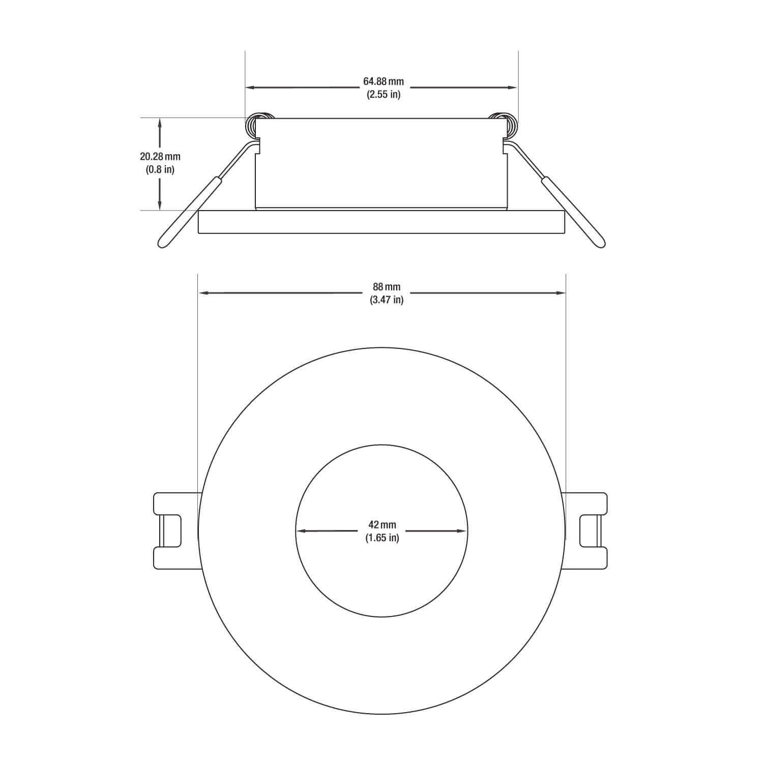 666561407193 - VBD-MTR-4W Round Low Voltage LED Ceiling Light