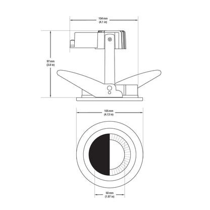 666561407636 - T-51 MR16 Light Fixture - 4 Inch Round White