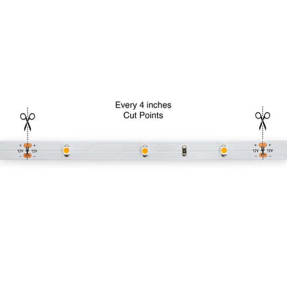 10M(32.8ft) Indoor LED Strip 3528, 12V 0.75(w/ft) 63-72(Lm/ft) 30(LEDs/m) 3K(Warm White) - GekPower
