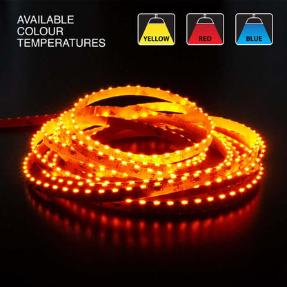 5M(16.4ft) Side Emitting LED Strip 315, 12V 3(w/ft) 120(LEDs/m) CCT(Yellow, Red, Blue) - GekPower