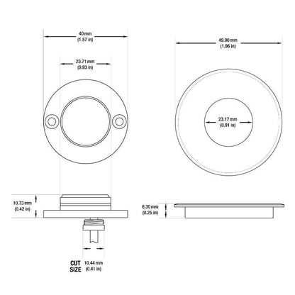 Round Outdoor Dimmable LED Step Light - 3000K RGB