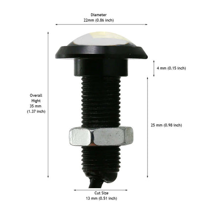 Flush Mount LED Bolt Beam Light Black - 9-16V 1W