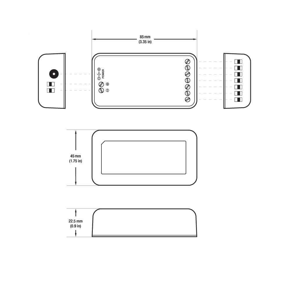 FUT039 Mi-Light 2.4GHz WIFI RGB+CCT LED Controller
