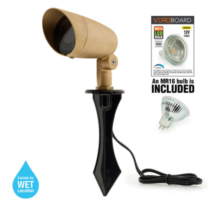 Brass Landscape Spotlight Type 1 Small, 12V 5W, gekpower