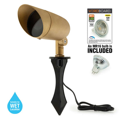 Brass Landscape Spotlight Type 2 Big, 12V 5W