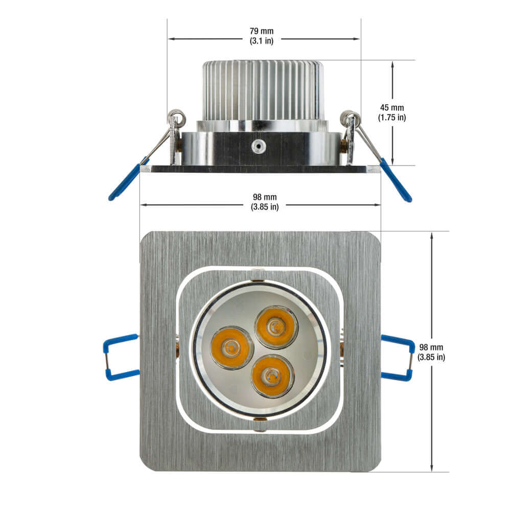 Type7 3 inch LED Downlights - 12V 3W Warm White – GekPower
