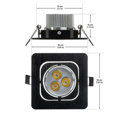 LED Ceiling Light Type7, 12V 3W 3000K(Warm White) - GekPower