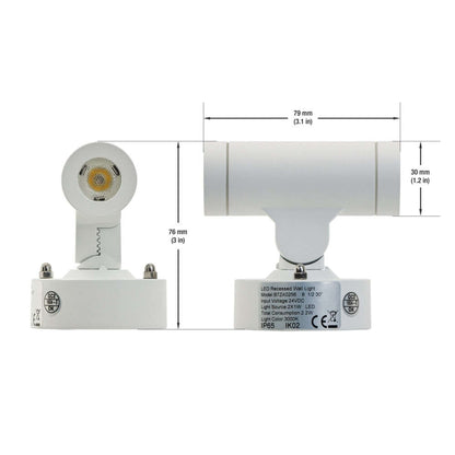 B7ZA0256 White LED Outdoor Wall Light - 24V 2.2W