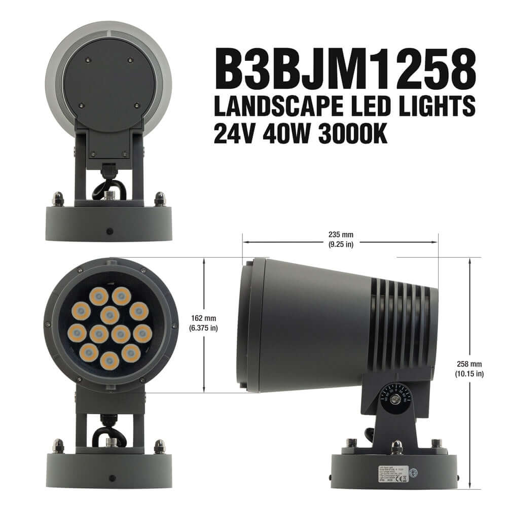 B3BJM1258 Outdoor Landscape Spotlight - 40W Warm White