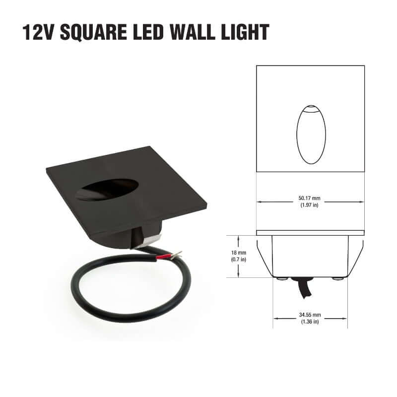 SQ25-1W-3K-ORB Dimmable 12V LED Step Light