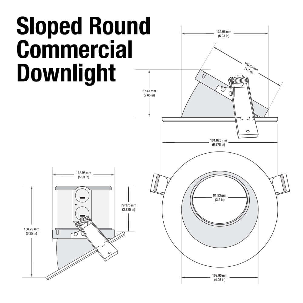 4 inch Dimmable Commercial Recessed LED Downlight / Ceiling Light with ...