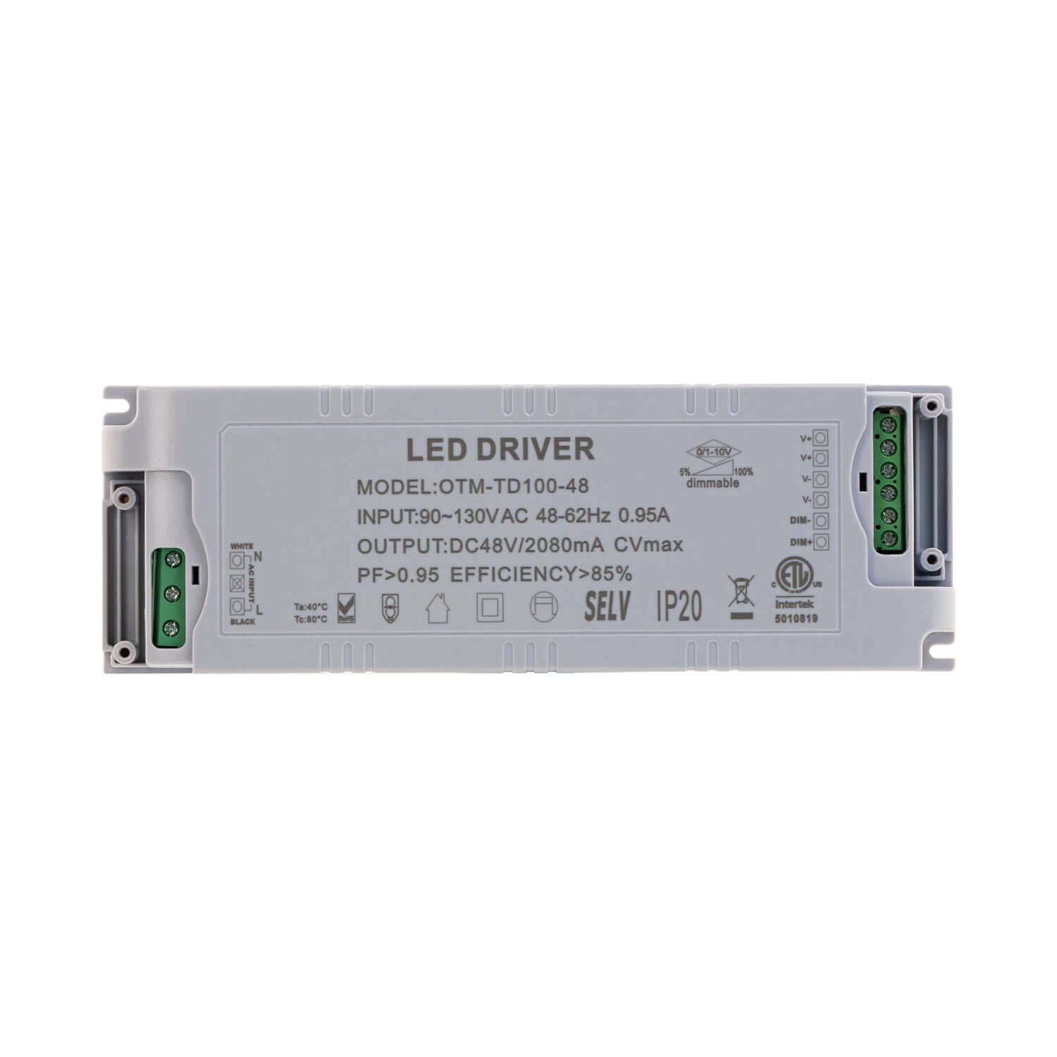 OTM-TD100-48 100W 0-10V Dimmable LED Driver