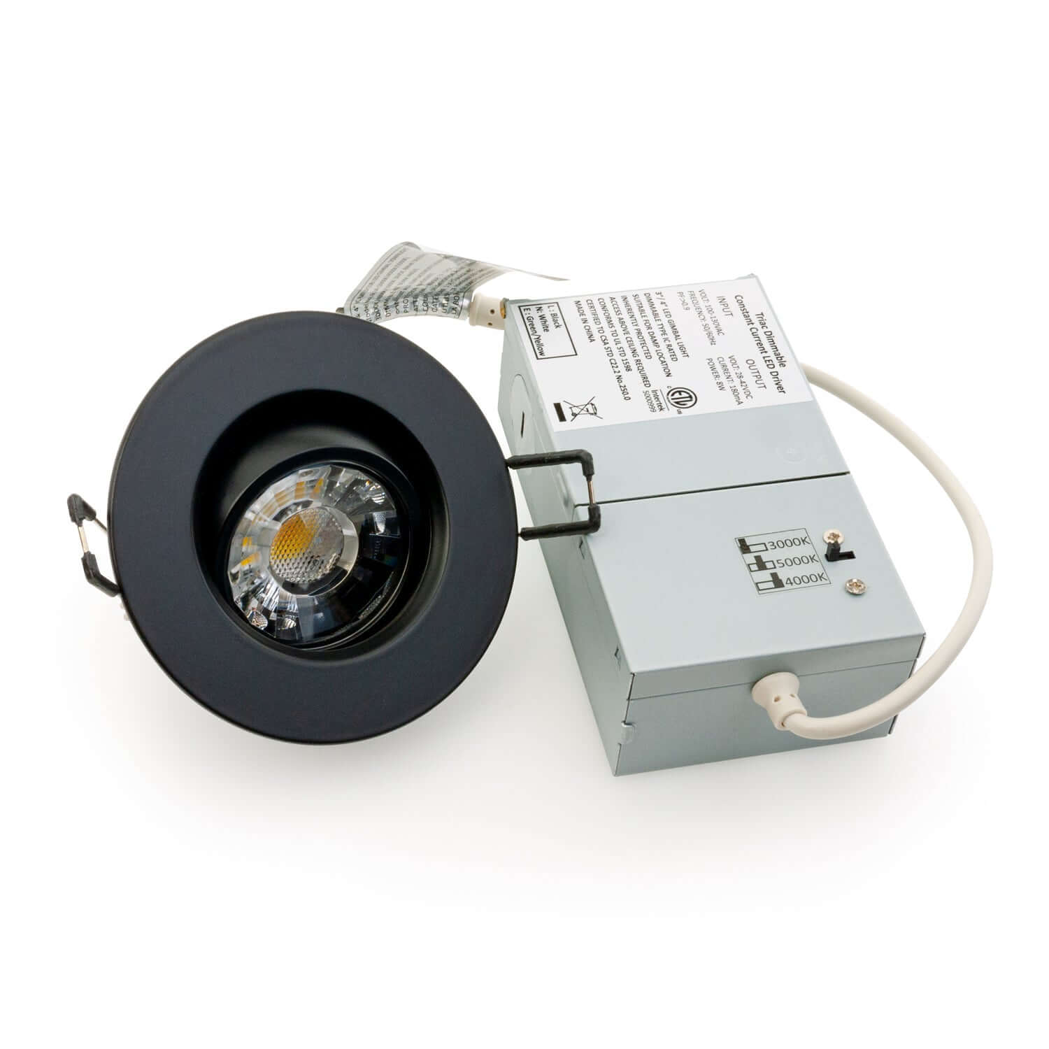 666561424022 - GL34 3 Inch Dimmable LED Downlight - 3CCT 8W
