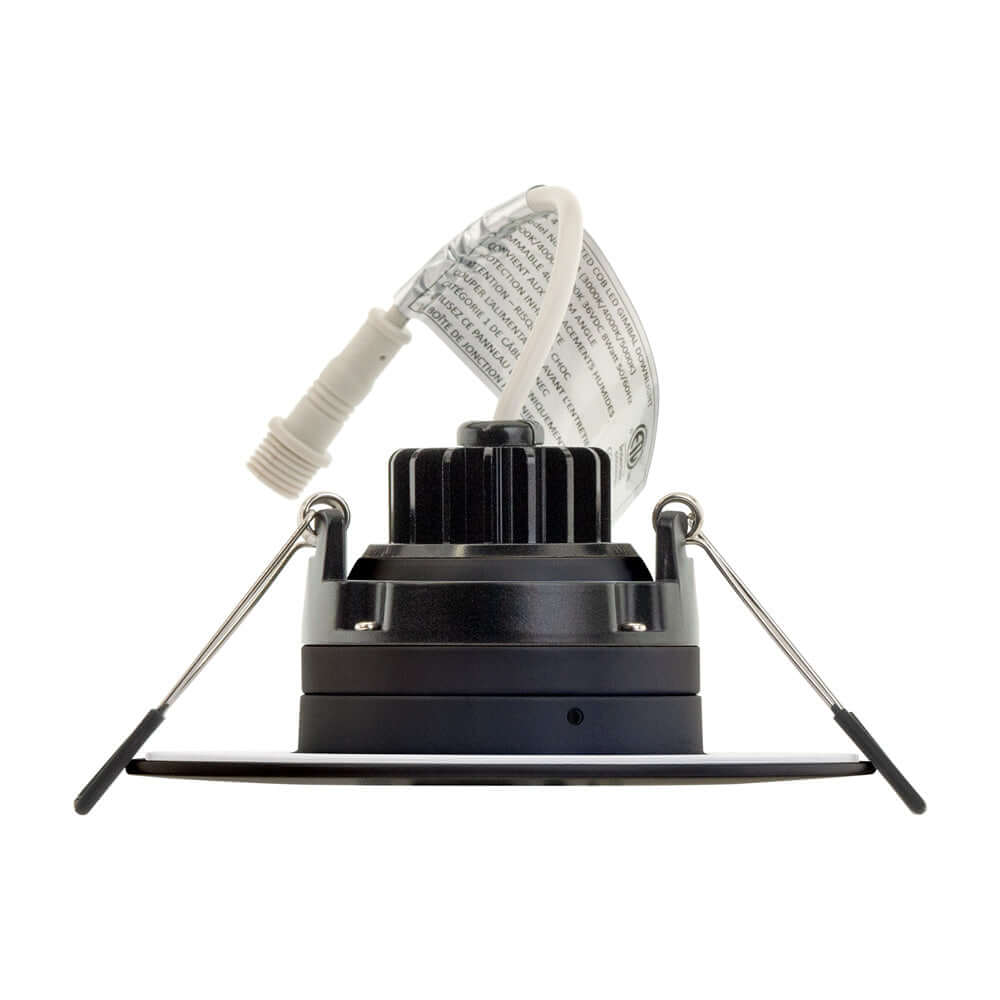 4" Round Dimmable LED Downlight - 120V 8W Black
