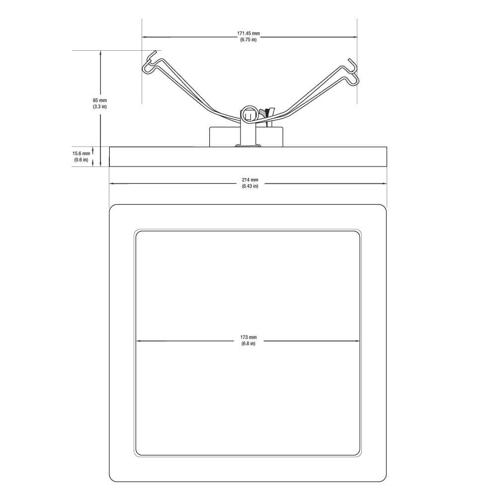 9 inch Square Surface Mount Downlight With Selectable Color Temperature (3CCT) 18W 120V, gekpower