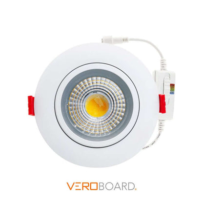 4 inch Round Gimbal Recessed LED Downlight / Ceiling Light AD-LED-4-S12W-5CCTWH-EY, (5CCT) 120V 12W, gekpower