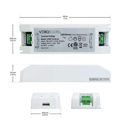 OTM-TDJ30-24 Triac Dimmable LED Driver - 30W