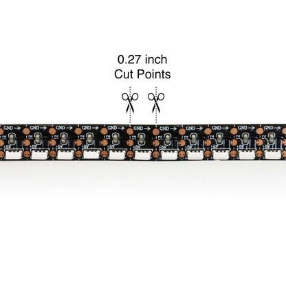 2M(6.5ft) Side Emitting Addressable V6842 Digital RGB LED Strip, 5V 4.5(w/ft) 144(LEDs/m) RGB(SK6812) - GekPower