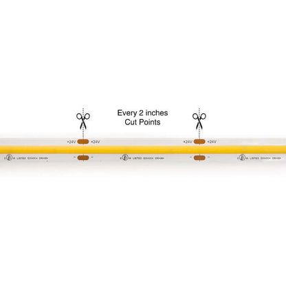 5M COB Indoor LED Strip Light 24V - Color Options