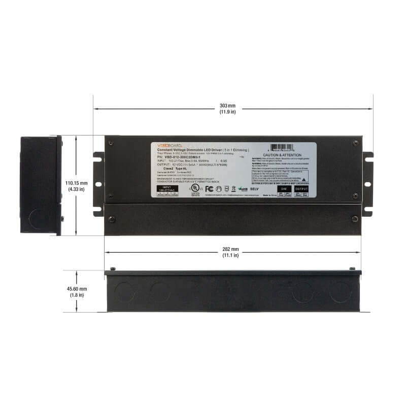 VBD-012-300C2DM5i1 5in1 LED Driver - 300W Dimmable