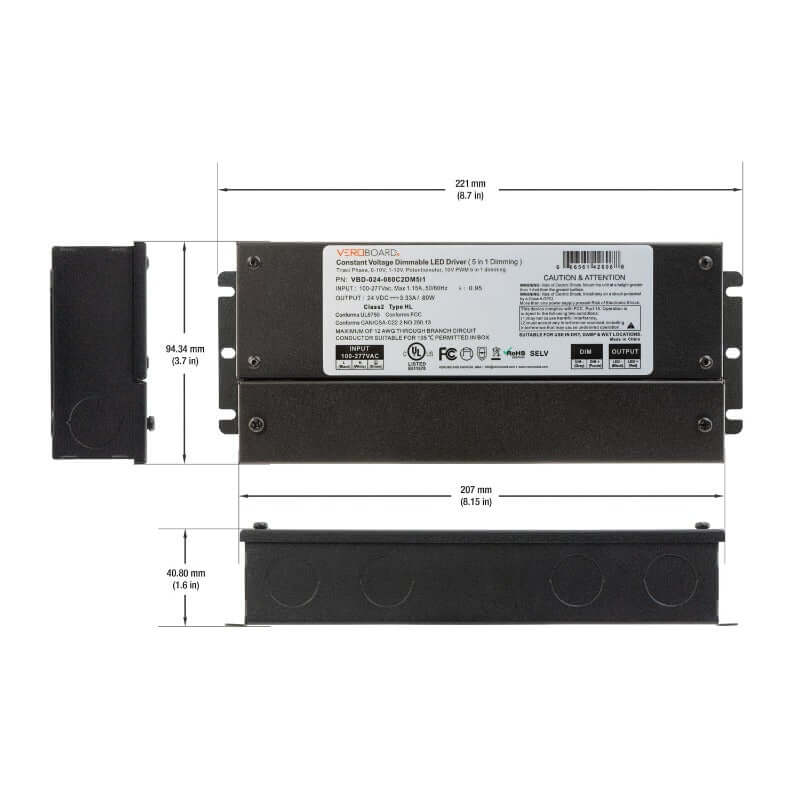 VBD-024-080C2DM5i1 5in1 LED Driver - 80W, 24V