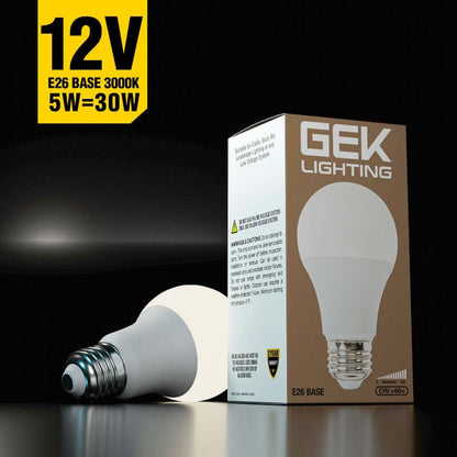 666561426286 - 12V LED Light Bulb 30W Replacement E26 A19 Lamp