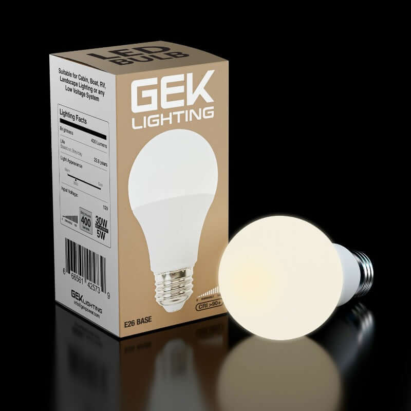 666561426286 - 12V LED Light Bulb 30W Replacement E26 A19 Lamp