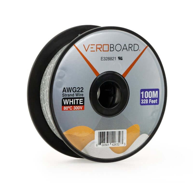 22AWG Stranded White Wire 100M - VBD-328