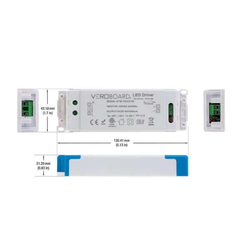 He2075 Constant Current LED Driver 550mA 22-42V 20W Dimmable – GekPower
