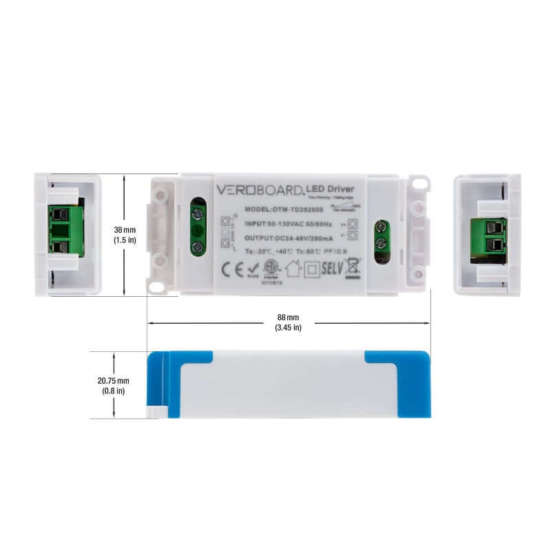 OTM-TD252500-280 LED Driver, 280mA, 12W Dimmable