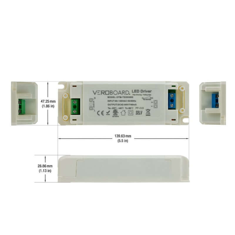 OTM-TD203500-740-38 Dimmable LED Driver 740mA 38W
