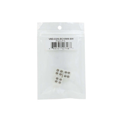 10mm LED Strip to Wire Screw Connectors, VBD-SCON-10MM-SW (Pack of 3)