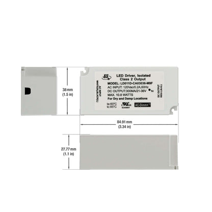 ES LD011D-CA03036-M9F LED Driver - 300mA, 10.8W