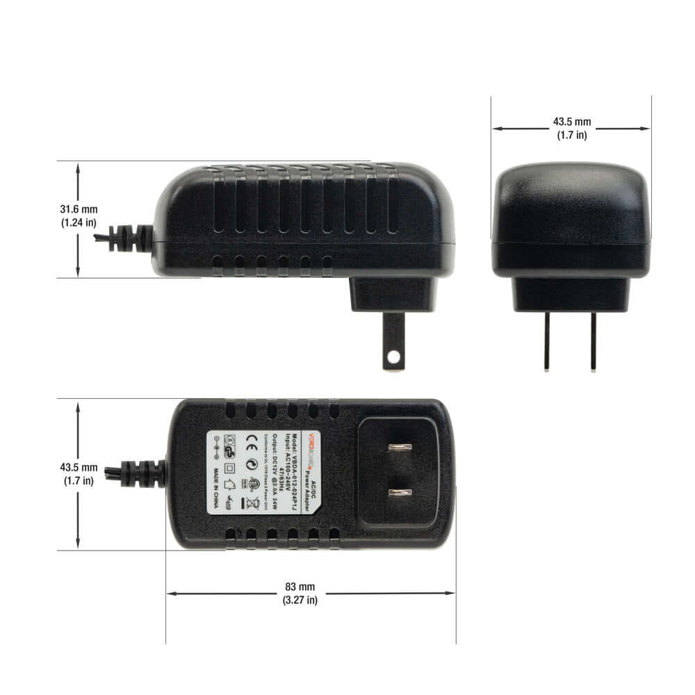 VBDA-012-024P1J 12V 24W Non-Dimmable Plug-In Adaptor