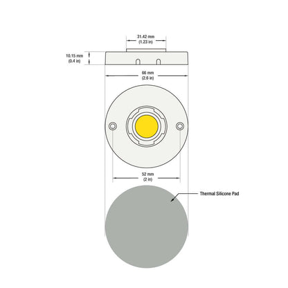 CBHT-042-36185-120V-30 COB Paragon LED Module with GPDH66185AC LED Holder, 120V 12W 3000K - gekpower 
