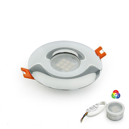 VBD-MTR-11C Low Voltage IC Rated Downlight LED Light Fixture, 2.5 inch Round Chrome mr16 fixture, gekpower