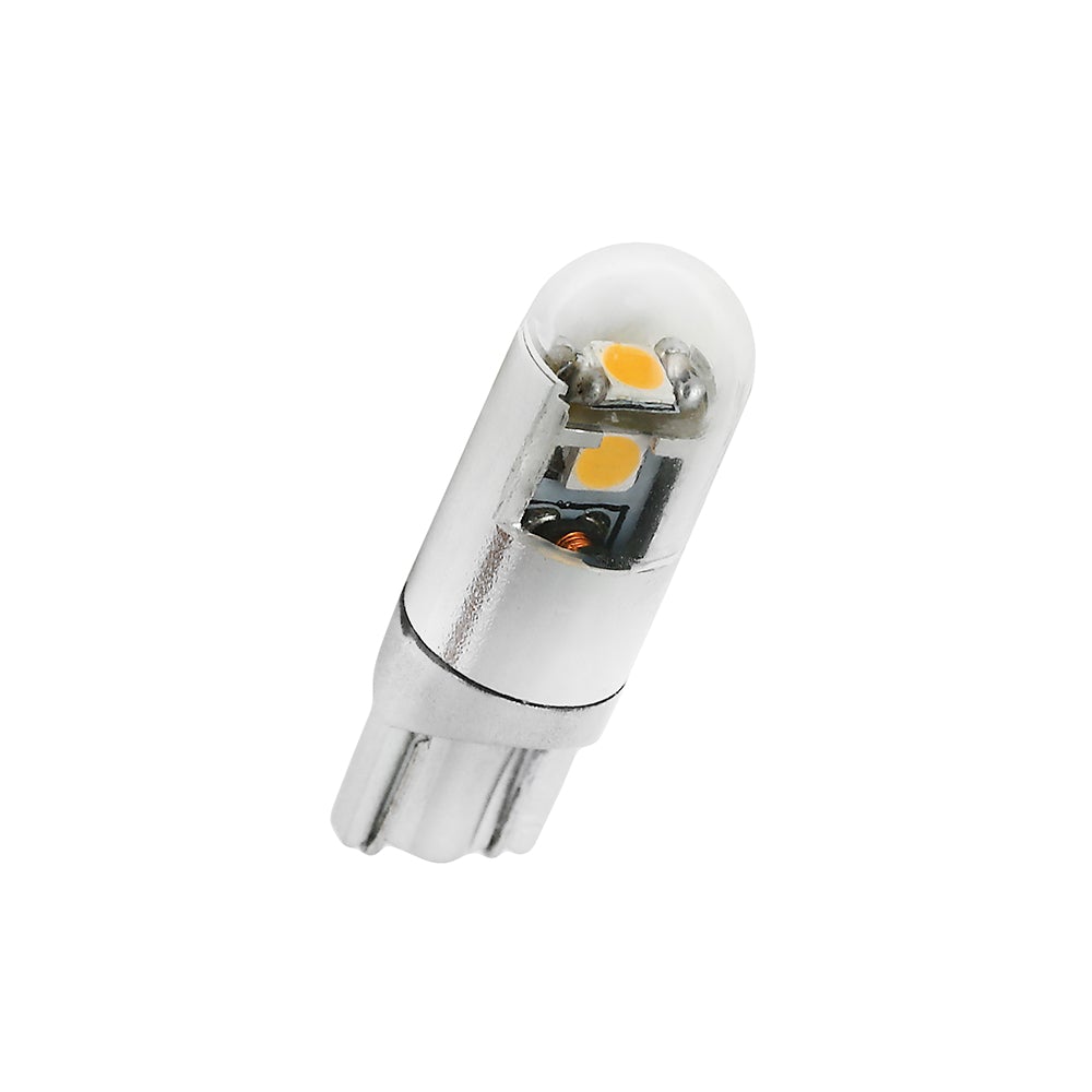 T10 Wedge Base 194 LED Bulb, 9-30V 1W 3000K(Warm White) - GekPower