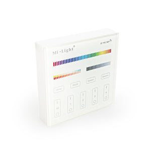 Mi-Light B4 4-Zone RGB+CCT Smart Touch Panel Remote Controller, works with FUT039 - GekPower