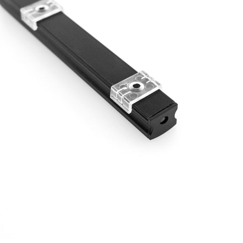 15mm Deep Dot-Free Surface Mount Black Aluminum Linear LED Light for under cabinet 12V - S4B