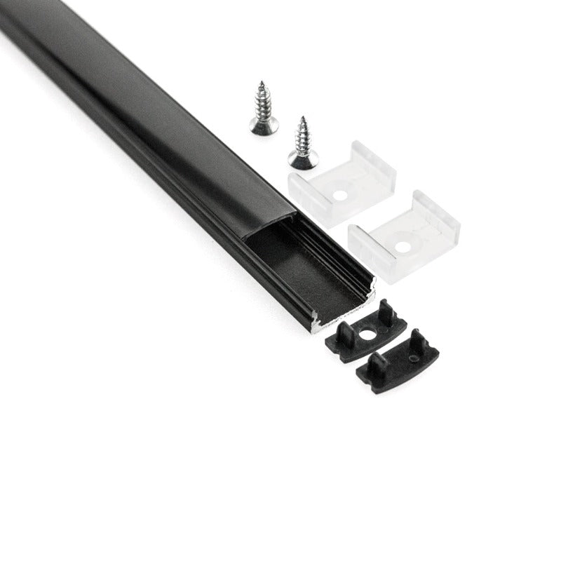 Aluminum LED Channel Black for LED Strips 1Meter(3.2ft) VBD-CH-S5B